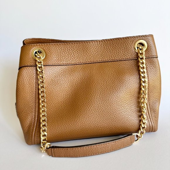 Michael Kors Jet Set Medium Pebbled Leather Chain Shoulder Bag - Picture 2 of 11